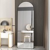 LOVMOR Arched Full Length Mirror with Stand, Full Body Mirrors  for Bedroom, Cloakroom, Floor Standing, Hanging or Leaning - 2 of 4
