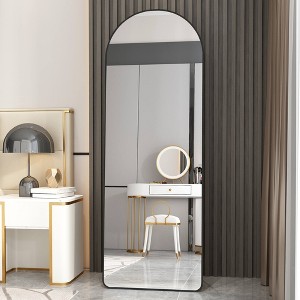 Glasflength Full Length Mirrors Wall Mirror, Decorative Mirror, Clothing Store, Floor Standing Large Mirror, Wall Mounted, Black 23.2*0.6"*64.9" - 1 of 4