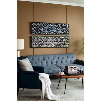 Gulches Set of 2 Rectangular Rice Paper Shadow Box Wall Art - Transitional Decor