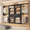 Aheaplus 60'' Closet Organizer with Shoe Rack and Drawers, Reversible Walk-in Closet System with Adjustable Shelves and Hanging Rods - 4 of 4