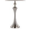 LumiSource (Set of 2) Flint 30" Contemporary Table Lamps Brushed Nickel with Taupe Textured Shade and Built-in USB Port from Grandview Gallery - 4 of 4