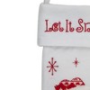 Northlight 19" Red and White "Let It Snow" Santa Claus Embroidered Christmas Stocking - 3 of 4
