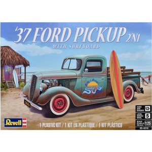 Level 5 Model Kit 1937 Ford Pickup Truck with Surfboard 2-in-1 Kit 1/25 Scale Model by Revell - 1 of 4
