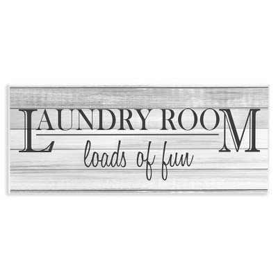 Stupell Industries Fun Laundry Room Funny Bathroom, 17" x 7"