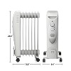 R.W.FLAME Oil Filled Radiator Heater, Adjustable Thermostat, 3 Heat Settings, Portable Quiet Heater with Tip-over & Overheating Functions, GREY - 2 of 4