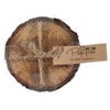 Dainty Home Wood With Tree Bark Designed 4" Round Coaster Set Of 4 - 3 of 3