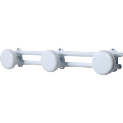 Evideco French Home Goods Wall-Mounted 3-Hook Rail Rack for Coats, Hats & Towels – Space-Saving Design, Ideal for Entryways, Bathrooms, or Bedrooms