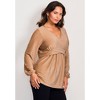 Avenue Peplum Shimmer Top - 4 of 4