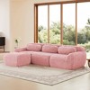 L-Shaped Sectional Sofas with Throw Pillows, 32D High-Density Sponge, and Movable Ottoman - 3 of 4