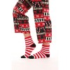 #followme  Womens Printed Microfleece Button Front PJ Pant Set with Socks / Winter Pajamas - 4 of 4