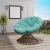 YARDSIGHT Papasan Chair with Large Plush Cushion -Hand-Woven Wicker Base, Cozy Lounge Chair for Living Room, Bedroom, Balcony, or Reading Nook - 2 of 4