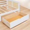 Mshliw Wooden Daybed Frame with 2 Drawers and Storage Cabinet - Rattan Design, Sturdy Pinewood Construction - 4 of 4