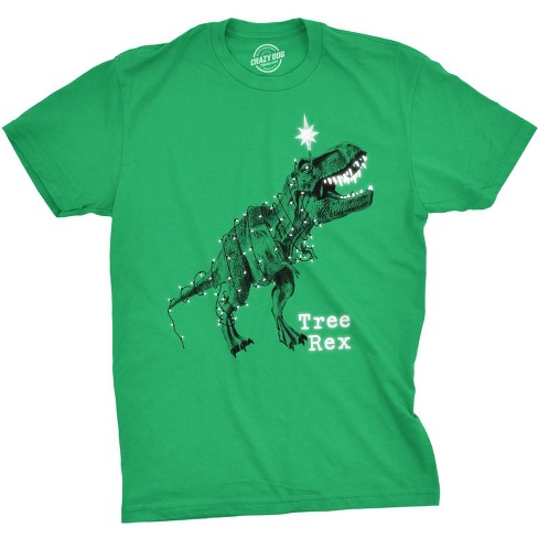 Mens Tree Rex T Shirt Funny Christmas T Rex Dinosaur Gag Gift For Dad Sarcasm Crazy Dog Men s T Shirt Green 5xl Target