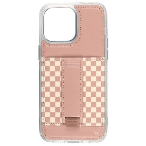 Walli Cases Blush Check Phone Case with Wallet and Finger Strap - 1 of 4