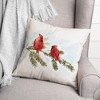 Creative Products Two Cardinals Branch 2 18 x 18 Spun Poly Pillow - 3 of 3