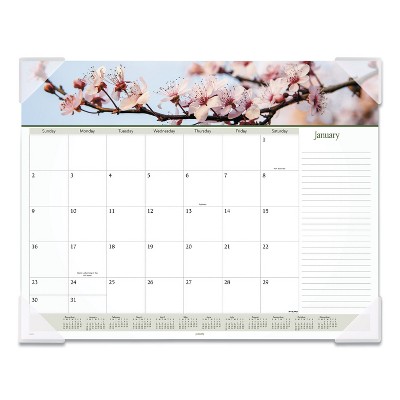 AT-A-GLANCE Floral Panoramic Desk Pad 22 x 17 Floral 2022 89805