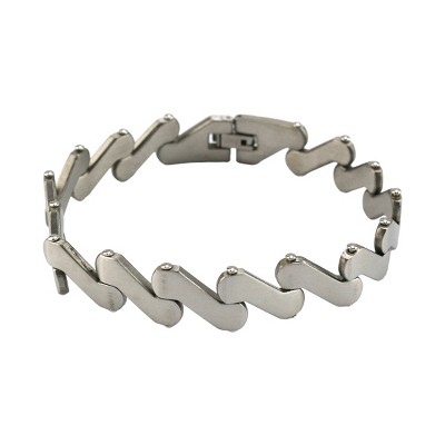 Slate by Rebl Fancy Link Tennis Bracelet  Stainless Steel