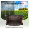 VINGLI 2.4 FT 1-Person Use Round Rattan Porch Swing Outdoor Support 440 LBS with Cushions & Adjustable Chains, for Garden, Yard, Lawn, Tree, Brown - 4 of 4