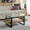 Auberon Coffee Table - COF7015A - Glass/Natural - Safavieh - 2 of 4