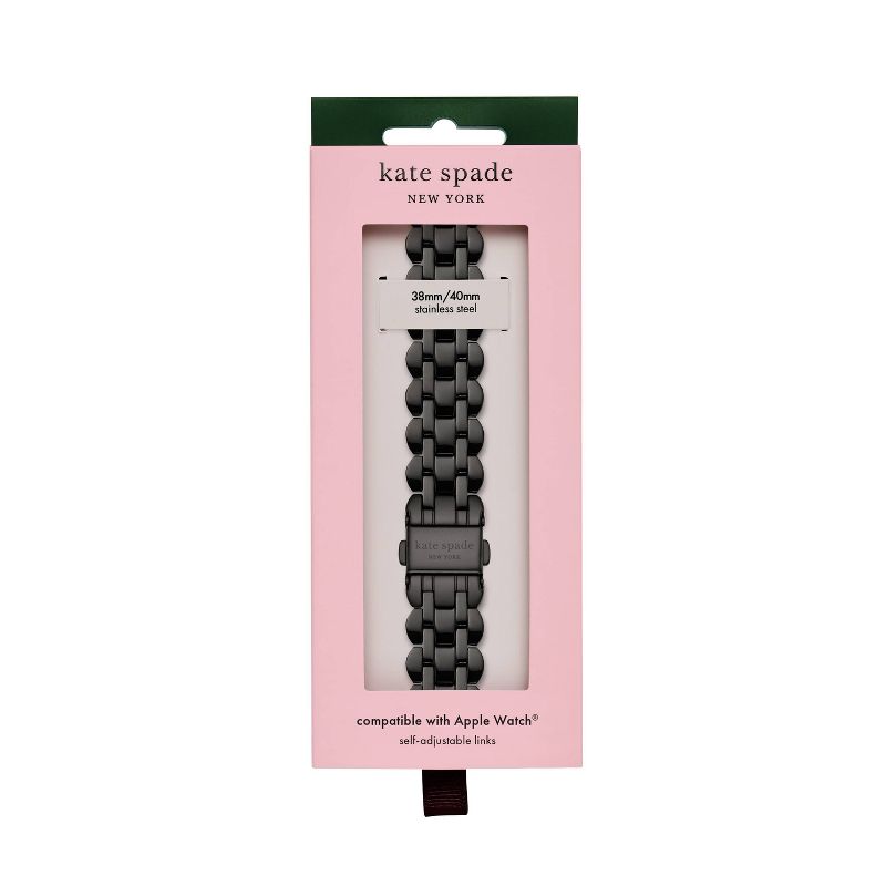 Kate Spade New York Black Stainless Steel Scallop 38/40mm Bracelet Band for Apple Watch, 5 of 11