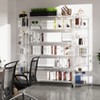 NicBex 82.00" 6-Tier Bookshelf with Adjustable Shelves & Wheels Bookcases for Living Room Home Office - 2 of 4
