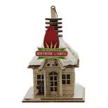 Ginger Cottages Northern Lights Electric  -  One Ornament 5.25 Inches -  Company  -  80031  -  Wood  -  Beige