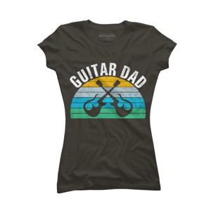 Junior's Design By Humans Retro Dueling Electric Guitar Dad By DragonTee T-Shirt - 1 of 2