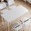 COZONY 47" Folding Table, Heavy Duty Portable Card Table with PU Leather Top & Metal Legs, No Assembly, Indoor & Outdoor Use, Table Only - 3 of 4