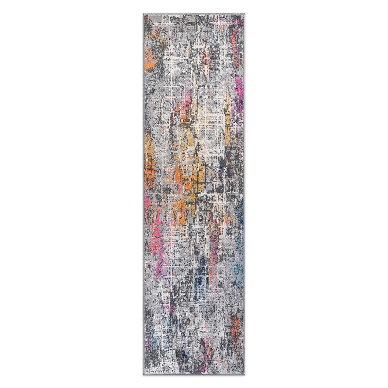 World Rug Gallery Distressed Abstract Stain Resistant Soft Area Rug, 1 of 13