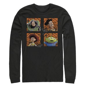 Men's Toy Story Halloween Character Cobweb Long Sleeve Shirt - 1 of 3