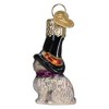Old World Christmas 2.25 In Mini Witch Cat Gray Cat Black Hat Tree Ornaments - 2 of 3