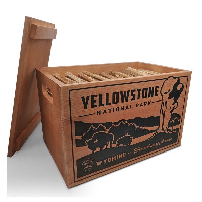 Better Wood Products Limited Edition Protect the Parks Series All Natural Fatwood Fire Starter Sticks, 13 Pound Wooden Crate, Yellowstone