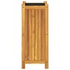 vidaXL Garden Planter Natural Solid Acacia wood Medium Decorative Inlays - 4 of 4
