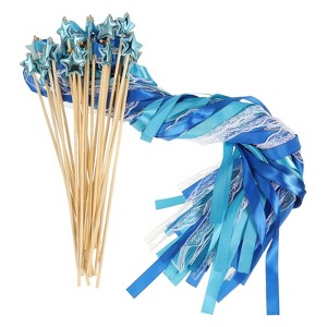 Unique Bargains Bell Ornament Wedding Party Lace Streamer Fairy Wands 24 Pcs - 1 of 4