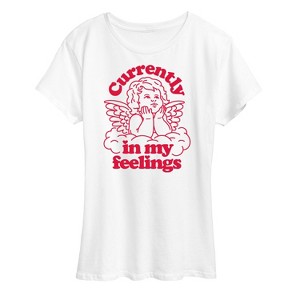 Women's - Instant Message - Valentine's Day Cupid In My Feelings Short Sleeve Graphic T-Shirt - 1 of 4