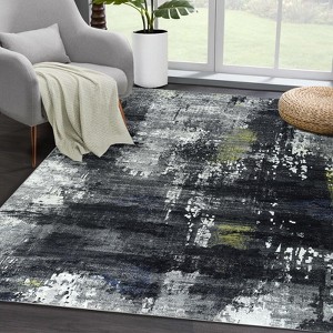 Vintage Area Rug 3x5 ¨C Non-Slip Low Pile Rug for Living Room & Bedroom, Easy Clean Polyester Carpet - 1 of 4