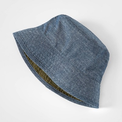 Image of Kids' Reversible Bucket Hat - Cat & Jack™ Blue/Olive