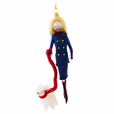 Italian Ornaments 7.0 Inch Roxette & Dior At The Plaza Italian Dog Ornament Tree Ornaments