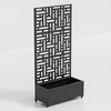 72-in H x 35-in L x 16-in W Black Metal Planter with Trellis ( Street ) - 2 of 4