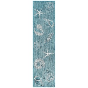 Liora Manne Carmel  Indoor/Outdoor Rug  Aqua.. - 1 of 4