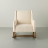 Boucle Upholstered Nursery Rocking Chair Oak/Cream - Hearth & Hand™ with Magnolia - 3 of 4