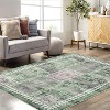 Coucheta Vintage Runner Rug- Non-Slip Washable Carpet, Distressed Floral Pattern, Low Pile Hallway Kitchen Bath Mat, Multiple Sizes and Colors - 2 of 4
