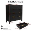 Homhougo 30" Fluted 4-Drawer Dresser, Modern Storage Cabinet with Gold Handles for Bedroom, Living Room, Entryway - 3 of 4