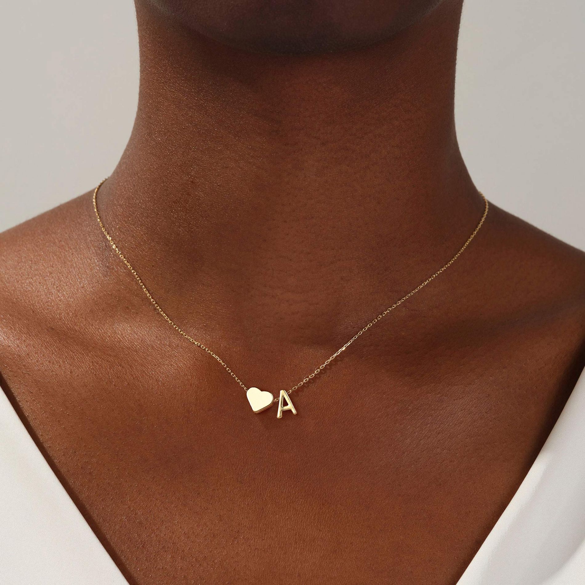 Turandoss Gold Plated Heart Initial Necklaces for Women Girls, Pendant Letter Necklace, Gold Jewelry, Birthday Mothers Day Gifts for Mom, Wife, Women