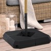 Okak Outdoor Patio Offset Umbrella Base with Powerful Support, Cross Base with Adjustable Knob, Umbrella Stand for Sand or Water Filled, Black - 2 of 4