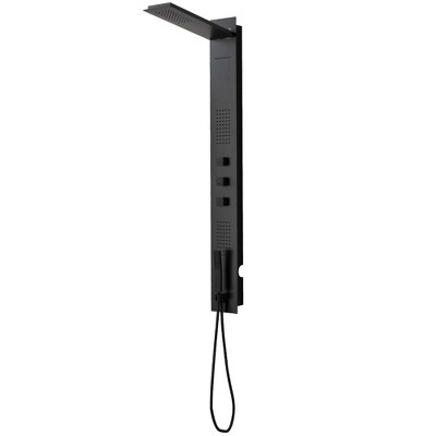 BWE 4-Jet Rainfall Shower Panel System with Rainfall Shower Head and Shower Wand