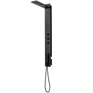 BWE 4-Jet Rainfall Shower Panel System with Rainfall Shower Head and Shower Wand - 1 of 4