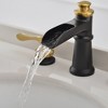 BWE 8 in. Waterfall Widespread 2-Handle 3 Holes Bathroom Faucet With Metal Drain in Spot Resist - 4 of 4