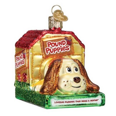 Old World Christmas 2.5 Inch Pound Puppies Ornament Hasbro Dog Adopt Tree Ornaments
