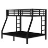 NicBex Modern Metal Frame Twin/Full over Queen Floor Bunk Bed for Teens/Adults,Simple Bed Frame with Guardrails for Bedroom,Kids Room - 4 of 4